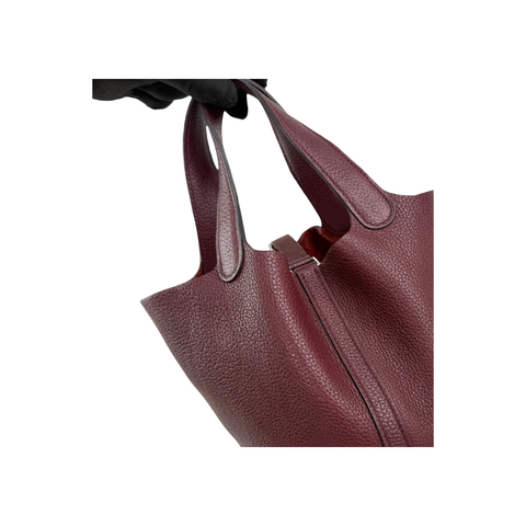 Pre-owned Hermès Picotin 18 bag in Rouge Sellier leather