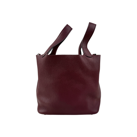 Pre-owned Hermès Picotin 18 bag in Rouge Sellier leather