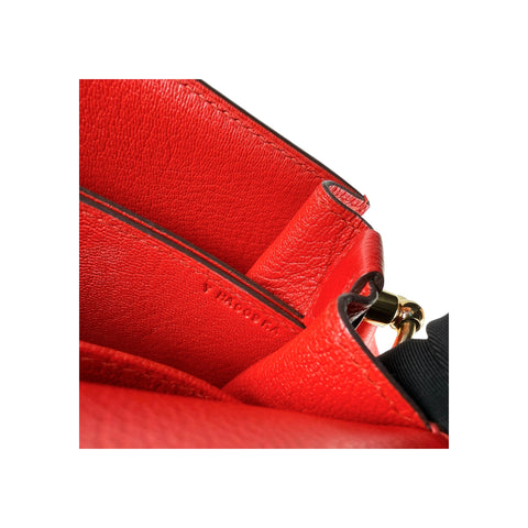 Hermès Rouge de Coeur Evercolor Leather Mini Roulis 18 Bag