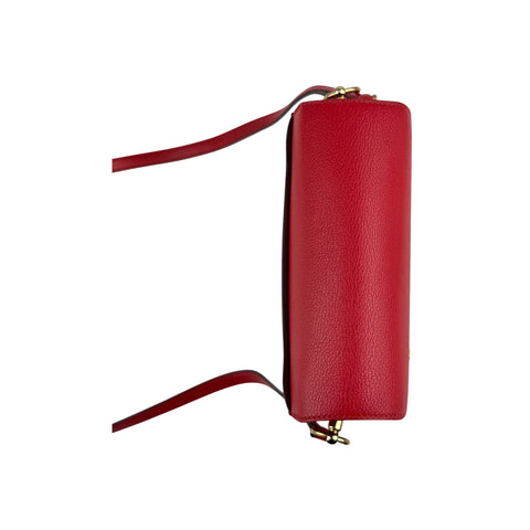 Hermès Rouge de Coeur Evercolor Leather Mini Roulis 18 Bag