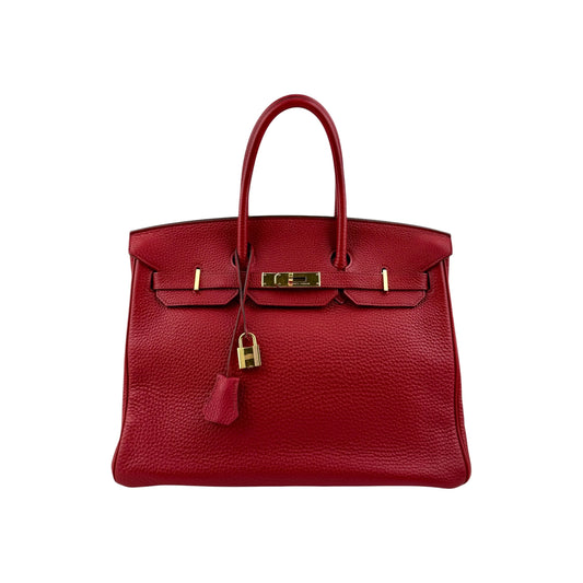 Hermès Rouge Grenat Togo Birkin 35 Gold Hardware