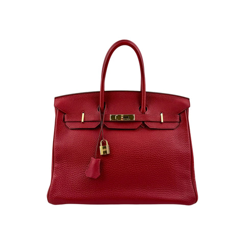 Hermès Rouge Grenat Togo Birkin 35 Gold Hardware