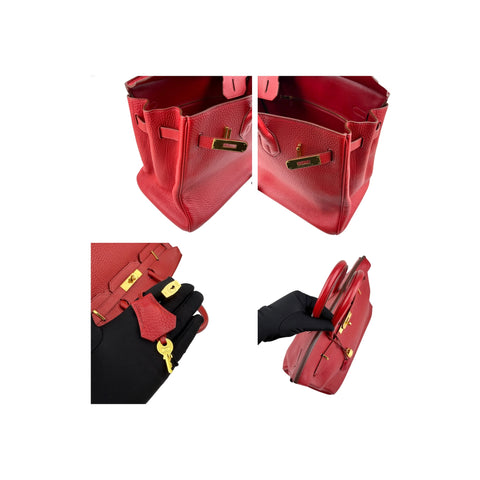 Hermès Rouge Grenat Togo Birkin 35 Gold Hardware