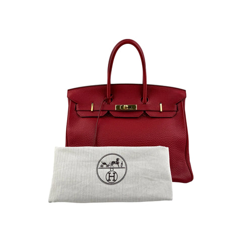 Hermès Rouge Grenat Togo Birkin 35 Gold Hardware