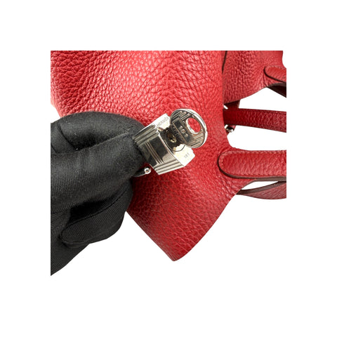 Hermes Rubis Clemence Leather Picotin Lock 18 Bag