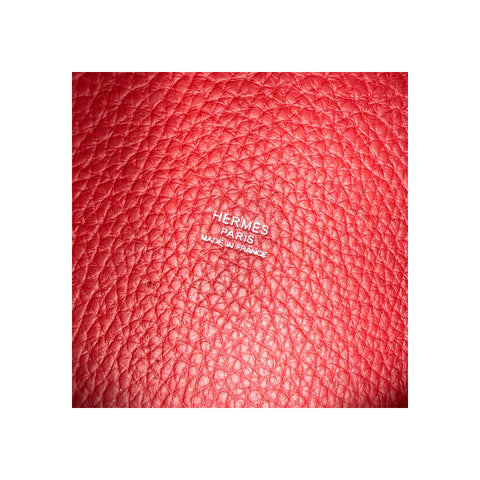 Hermes Rubis Clemence Leather Picotin Lock 18 Bag