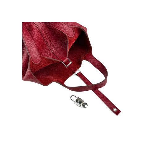 Hermes Rubis Clemence Leather Picotin Lock 18 Bag