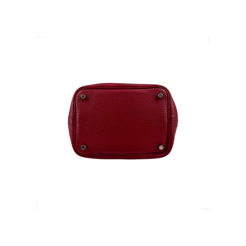 Hermes Rubis Clemence Leather Picotin Lock 18 Bag
