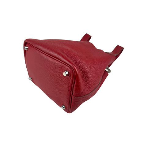 Hermes Rubis Clemence Leather Picotin Lock 18 Bag