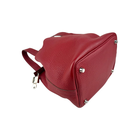 Hermes Rubis Clemence Leather Picotin Lock 18 Bag