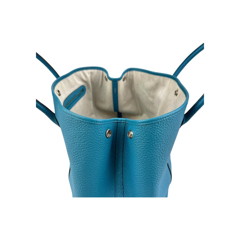 Hermes Turquoise Negonda Leather Garden Party 36 Bag