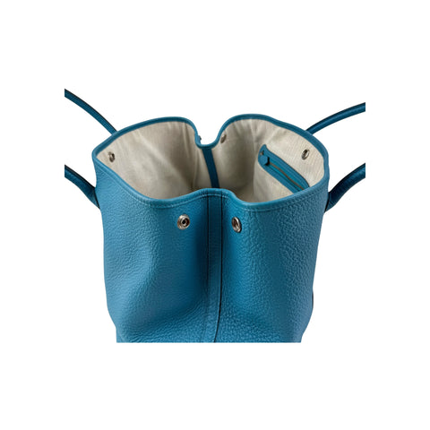 Hermes Turquoise Negonda Leather Garden Party 36 Bag