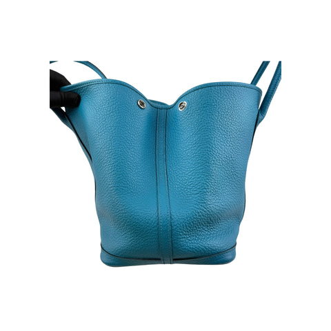 Hermes Turquoise Negonda Leather Garden Party 36 Bag