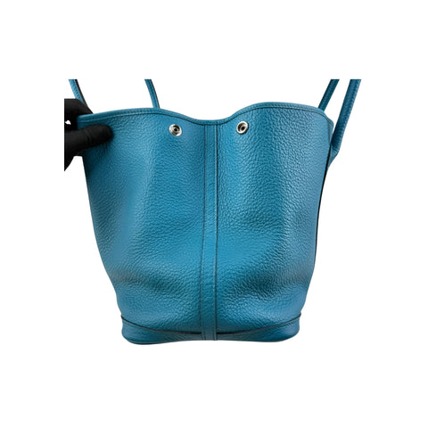 Hermes Turquoise Negonda Leather Garden Party 36 Bag