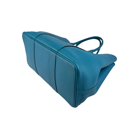 Hermes Turquoise Negonda Leather Garden Party 36 Bag