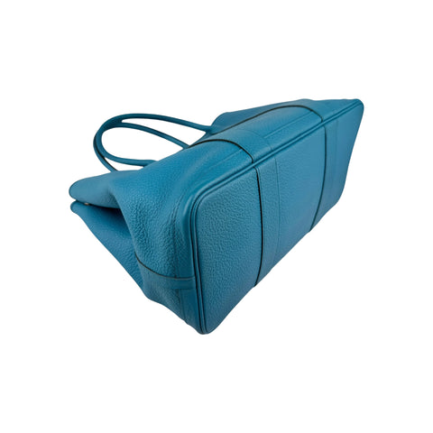 Hermes Turquoise Negonda Leather Garden Party 36 Bag