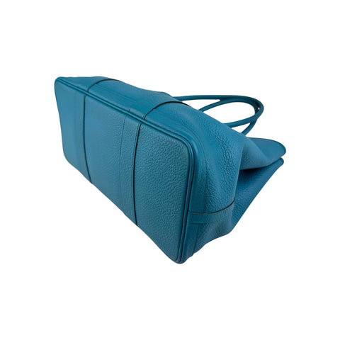 Hermes Turquoise Negonda Leather Garden Party 36 Bag