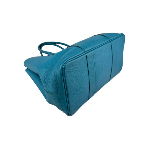 Hermes Turquoise Negonda Leather Garden Party 36 Bag