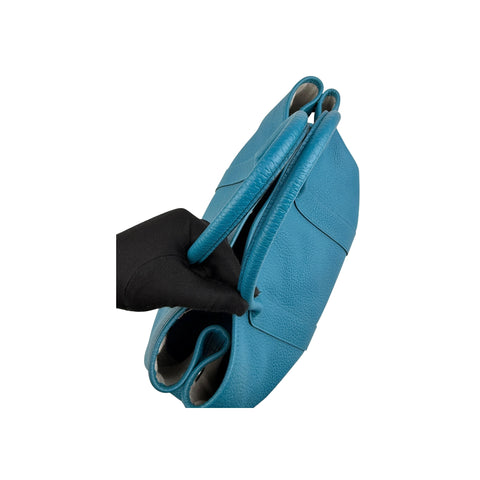 Hermes Turquoise Negonda Leather Garden Party 36 Bag