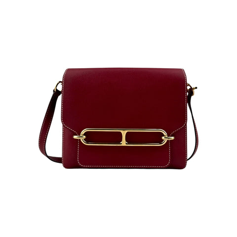 Hermes Veau Sombrero Sac Roulis 23 Rouge