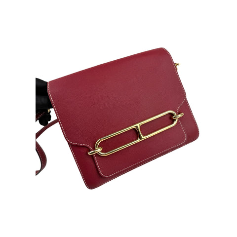 Hermes Veau Sombrero Sac Roulis 23 Rouge