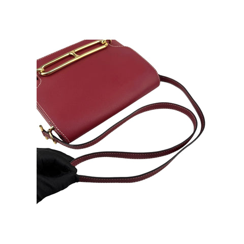 Hermes Veau Sombrero Sac Roulis 23 Rouge