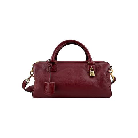 Loewe Calfskin Amazona 36 Burgundy Handbag