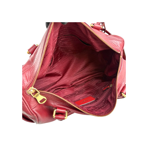 Loewe Calfskin Amazona 36 Burgundy Handbag