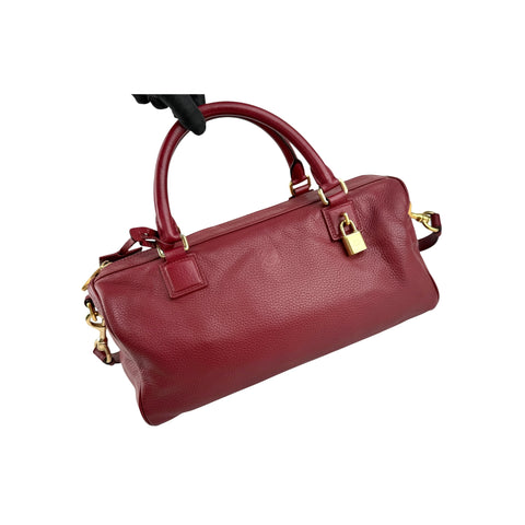 Loewe Calfskin Amazona 36 Burgundy Handbag