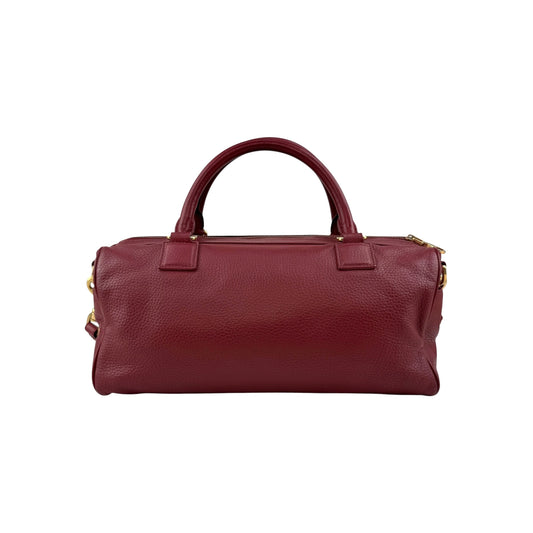 Loewe Calfskin Amazona 36 Burgundy Handbag