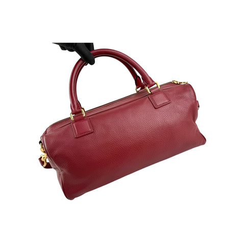 Loewe Calfskin Amazona 36 Burgundy Handbag