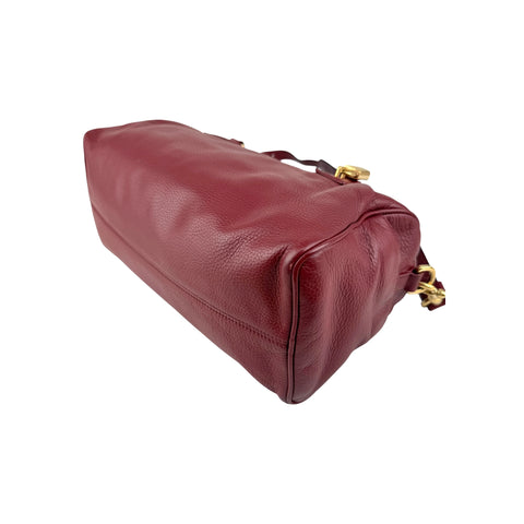 Loewe Calfskin Amazona 36 Burgundy Handbag
