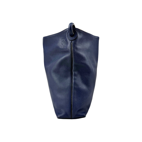 Loewe Calfskin Flamenco Knot Hobo Navy