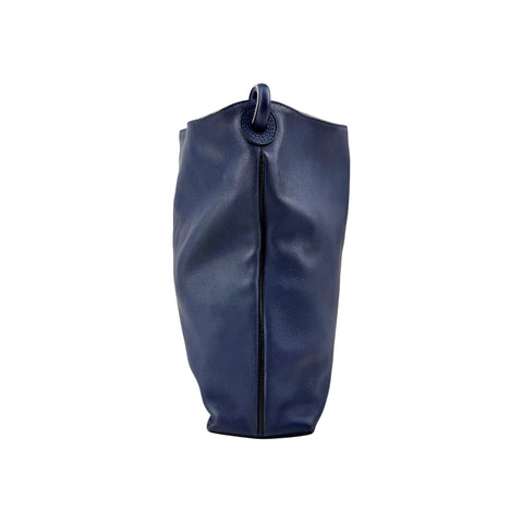 Loewe Calfskin Flamenco Knot Hobo Navy