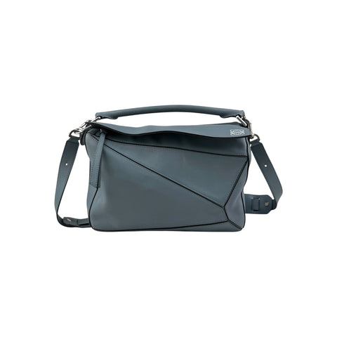 Loewe Calfskin Puzzle Bag Stone Blue