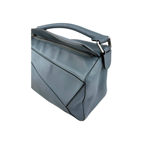 Loewe Calfskin Puzzle Bag Stone Blue