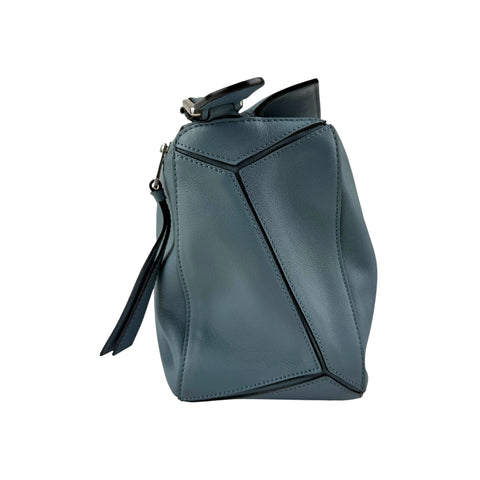 Loewe Calfskin Puzzle Bag Stone Blue