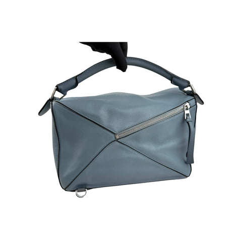 Loewe Calfskin Puzzle Bag Stone Blue