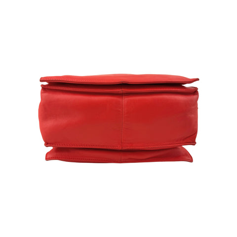 Loewe Coral Red/Magenta Leather Flamenco Shoulder Bag