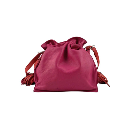 Loewe Pink/Coral Leather Flamenco Shoulder Bag