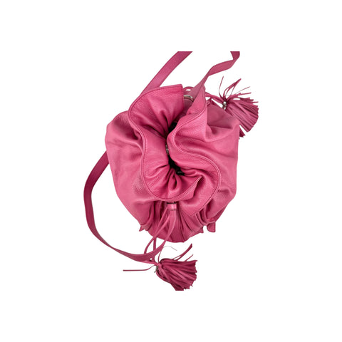 Loewe Pink Leather Flamenco Shoulder Bag