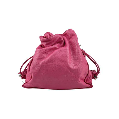 Loewe Pink Leather Flamenco Shoulder Bag
