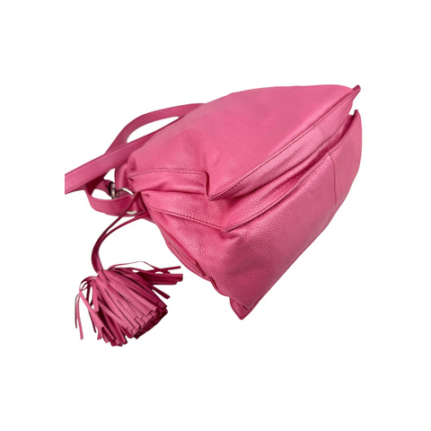 Loewe Pink Leather Flamenco Shoulder Bag