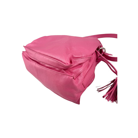 Loewe Pink Leather Flamenco Shoulder Bag
