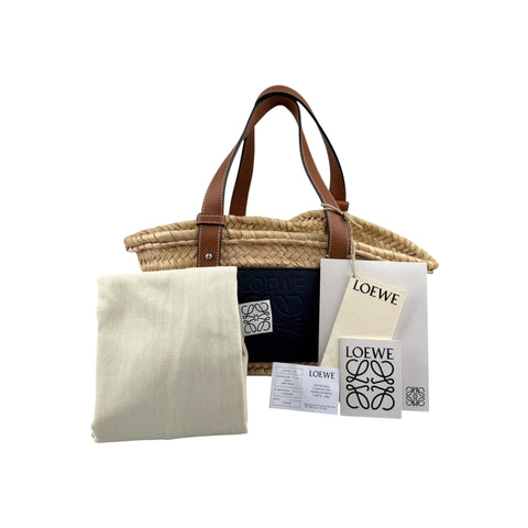 Loewe Raffia Basket Tote Bag