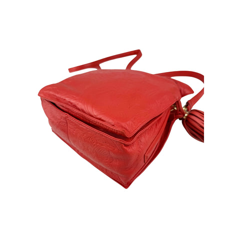 Loewe Red Leather Flamenco Shoulder Bag