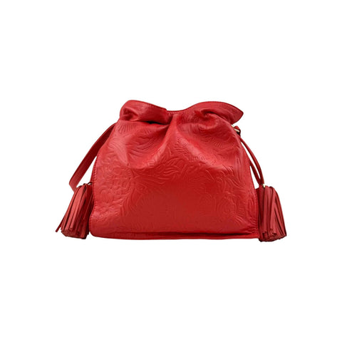 Loewe Red Leather Flamenco Shoulder Bag