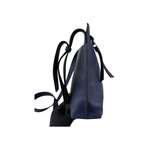 Loewe T Navy Leather Messenger Bag