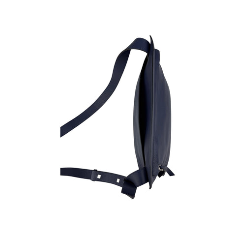 Loewe T Navy Leather Messenger Bag