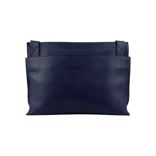 Loewe T Navy Leather Messenger Bag